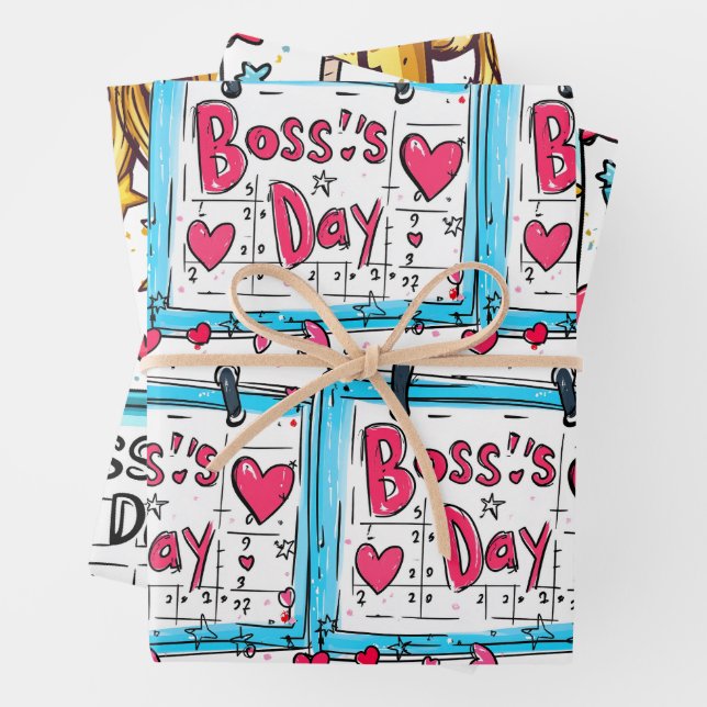 Boss Day Geschenkpapier Set (Beispiel)