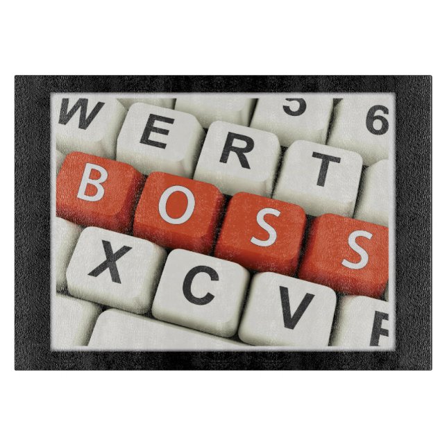 Boss Day, Red Boss in der Computertastatur Schneidebrett (Vorderseite)