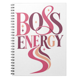 Boss Energy Pink Ombre Motivationsnotizbuch Notizblock