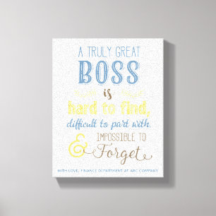 Boss Farewell / Altersgeschenk Leinwanddruck