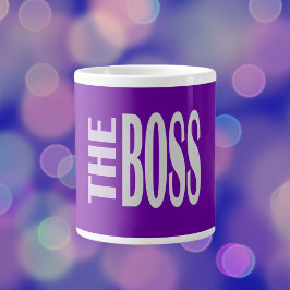 BOSS - Fettdruck - lila Jumbo-Tasse