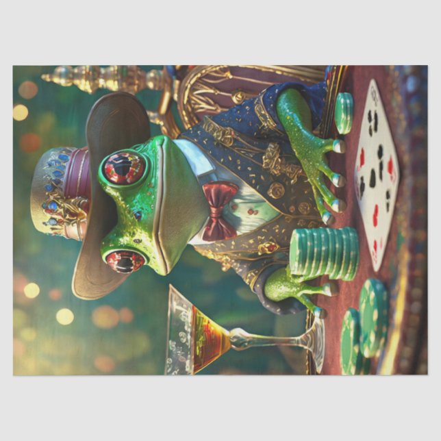 Boss Frog, Frosch spielen Karten Seidenpapier (Vorderseite)