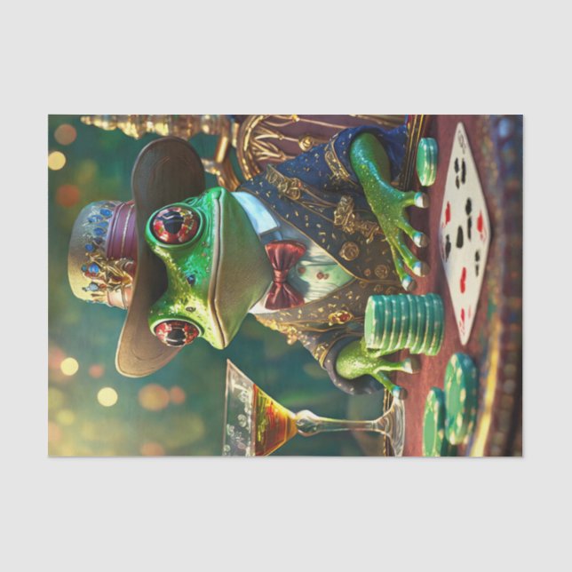 Boss Frog, Frosch spielen Karten Seidenpapier (Vorderseite)