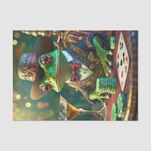 Boss Frosch, Frosch spielt Karten Seidenpapier