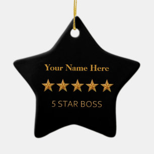 Boss Fünf-Sterne-Weihnachtsstern-Ornament Keramik Ornament