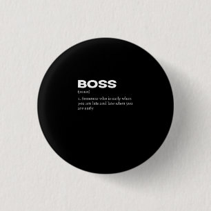 Boss Funny Definition Happy Boss's Day Button