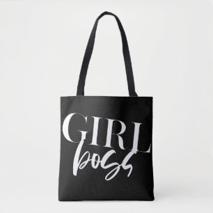 Boss Girl   Moderner Weißer Text   Tasche