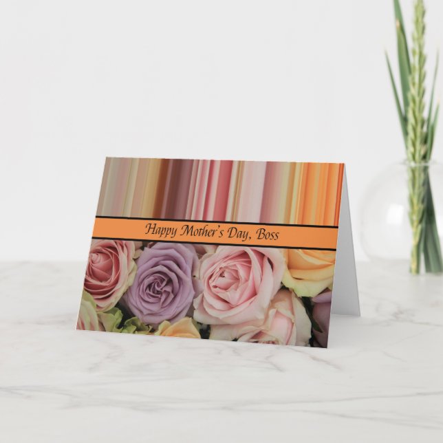 Boss Happy Mother Day Rose Card Karte (Vorderseite)