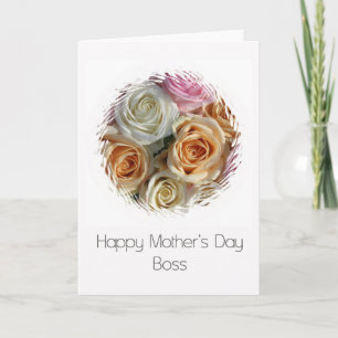 Boss Happy Mother Day Rose Card Karte