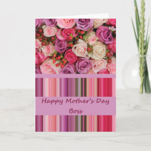 Boss Happy Mother Day Rose Card Karte