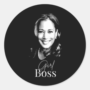 Boss Kamala Harris für die Liberaldemokraten 1 Runder Aufkleber