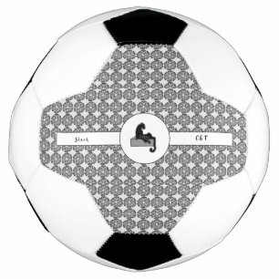 Boss Lady Black Cat und Pattern Blume Fußball