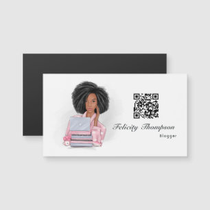 Boss Lady Blogger QR Code Magnetkarte