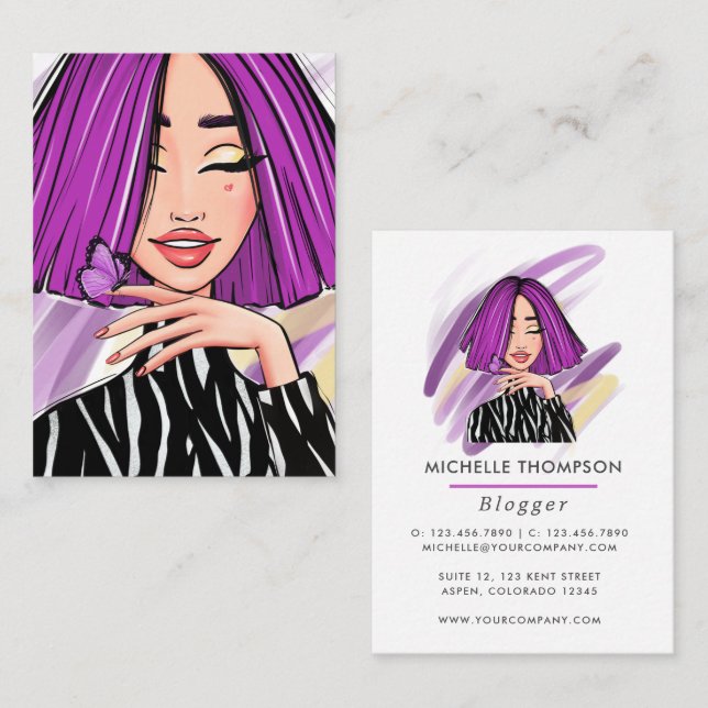Boss Lady Business Card Visitenkarte (Vorne/Hinten)