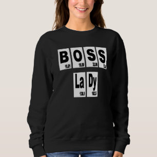 Boss Lady Chemistry Periodic Graphic Print Letter Sweatshirt