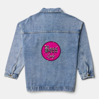 Boss Lady Classic Pink Logo Denim Jacket Jeansjacke