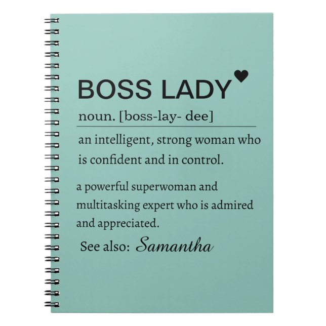 Boss Lady Definition Personalisiert  Notizblock (Vorderseite)