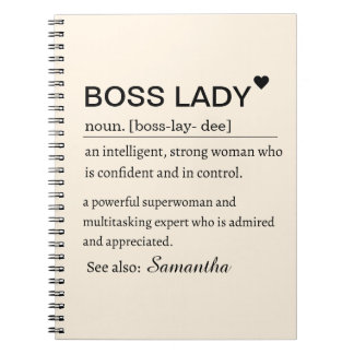 Boss Lady Definition Personalized  Notizblock