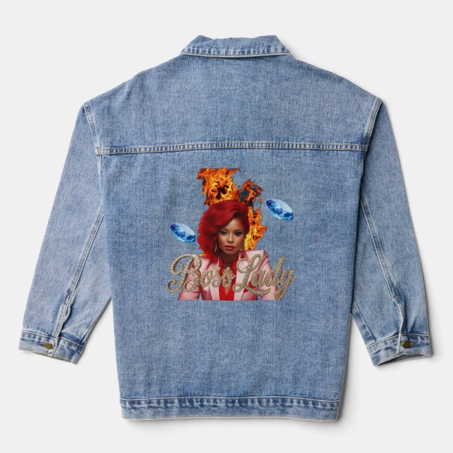 Boss Lady Denimjacke Jeansjacke (Rückseite)