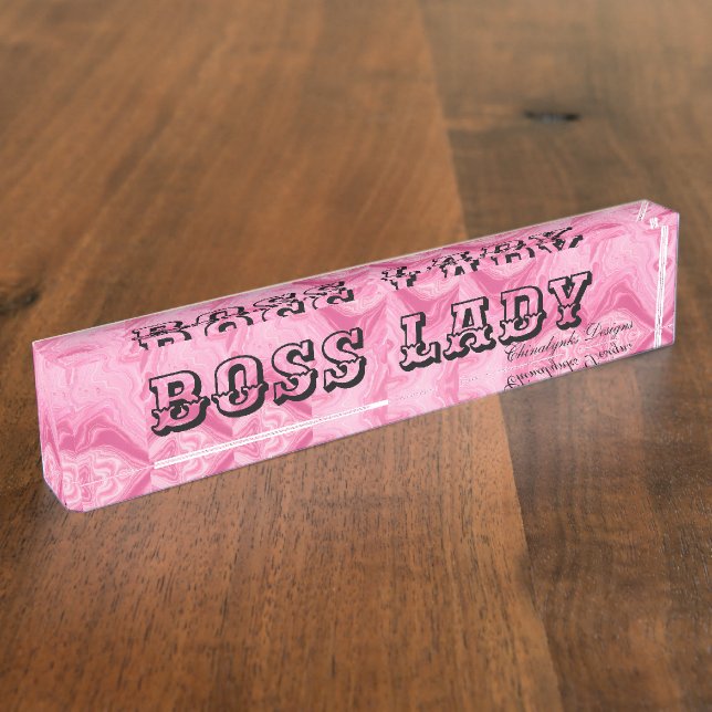 BOSS LADY DESK NAME PLATE NAMENSPLAKETTE (Seite)