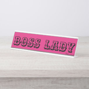 BOSS LADY DESK NAME TELLER SCHREIBTISCHNAMENSPLAKETTE