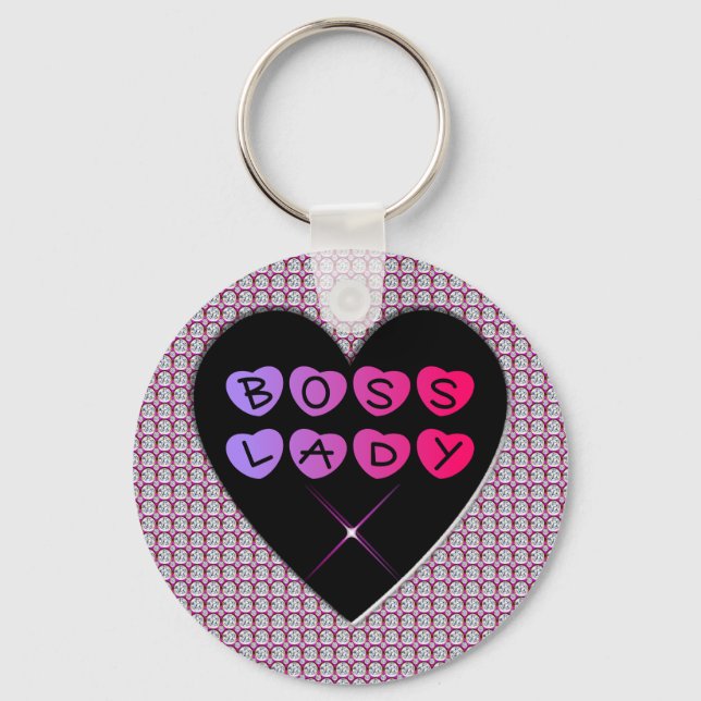 Boss Lady Diamonds Schlüsselanhänger (Vorderseite)