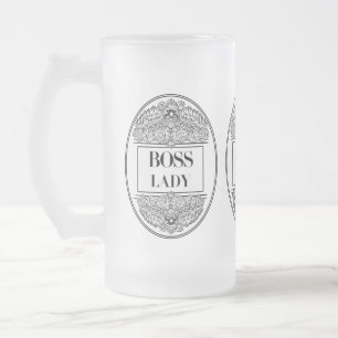 Boss Lady - Elegante Ermächtigung Mattglas Bierglas
