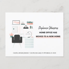 Boss Lady Entrepreneur Zuhause Office Moving Ankündigungspostkarte