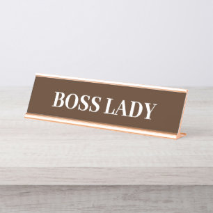 Boss Lady Geschenk Funny Name Plate individuell an Schreibtischnamensplakette