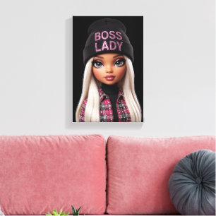 Boss Lady Glam Doll Leinwanddruck