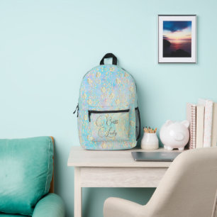 Boss Lady Gold Floral auf Pastellen Bedruckter Rucksack