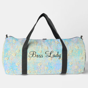 Boss Lady Gold Floral auf Pastellen Duffle Bag