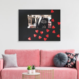 Boss Lady Hearts Gespannte Leinwanddruck