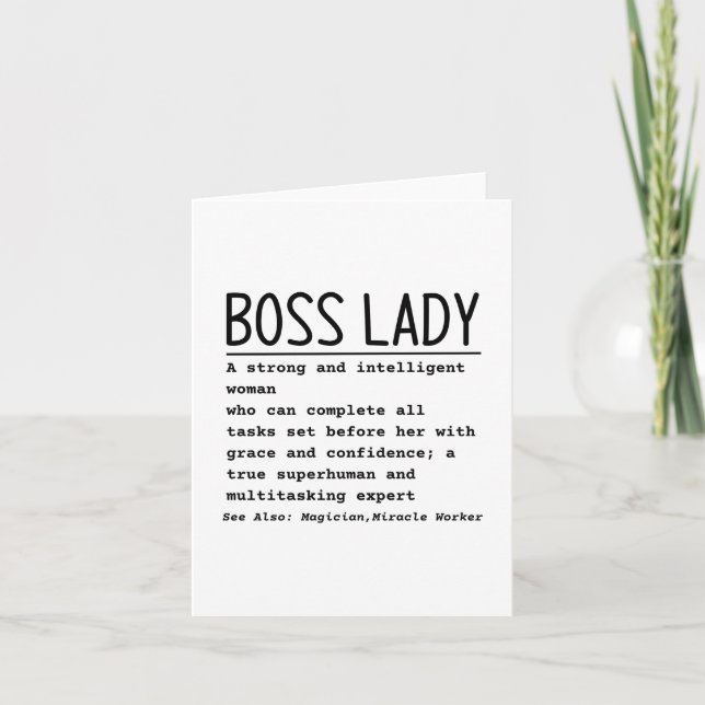 Boss Lady Karte (Vorderseite)