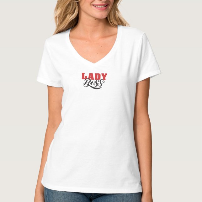 Boss Lady Mindset – Powerful Women Quote Design T-Shirt (Vorderseite)