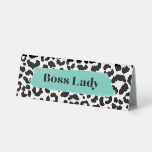 Boss Lady Name Plate and Desk Sign Style 1 Tischaufsteller