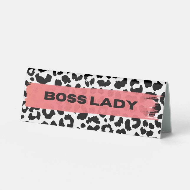 Boss Lady Name Plate and Desk Sign Style 2 Tischaufsteller (Vorderseite)