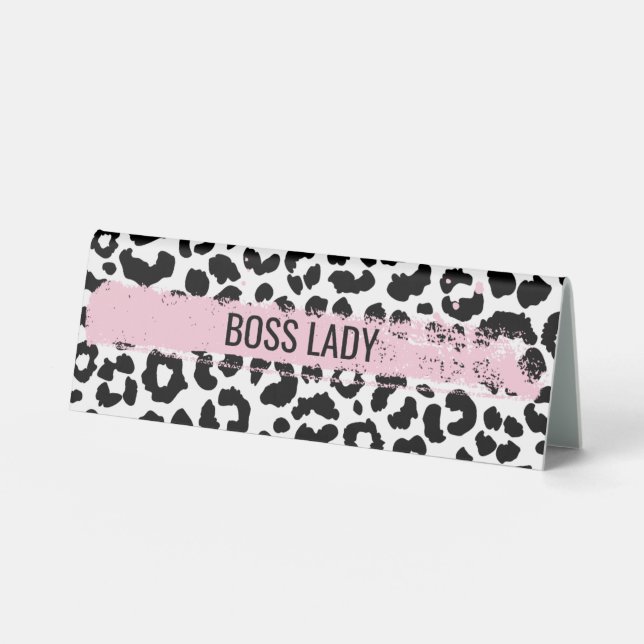 Boss Lady Name Plate and Desk Sign Style 2 Tischaufsteller (Vorderseite)