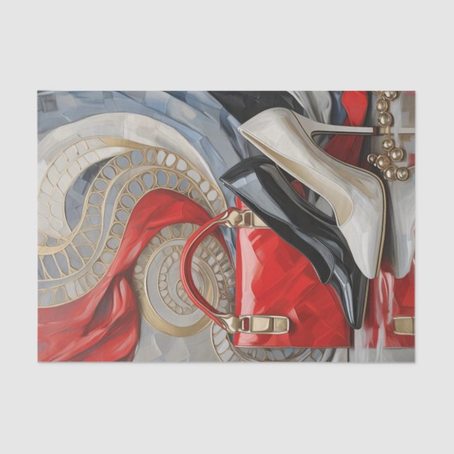 Boss Lady on Point, moderne Frau Seidenpapier (Vorderseite)