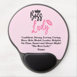 Boss Lady, Personalisierter Name Geschenk für sie Gel Mousepad