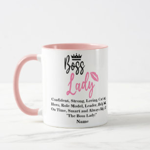 Boss Lady, Personalisierter Name Geschenk für sie Tasse