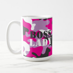 Boss Lady Pink Camo Boisson Voyage Café Mug