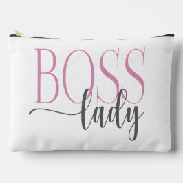 Boss Lady Pink und Grau Natural Zubehörtasche