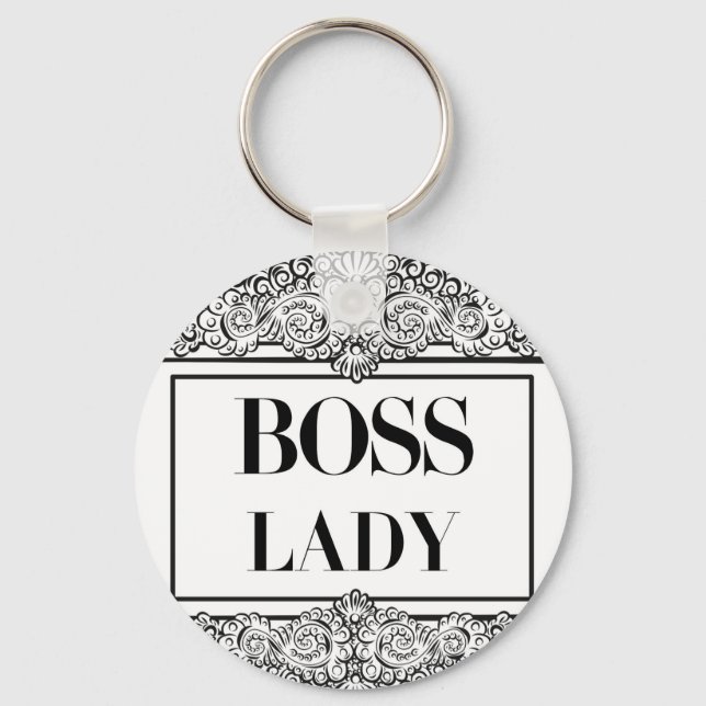 Boss Lady- Positive Quote´s Schlüsselanhänger (Vorderseite)
