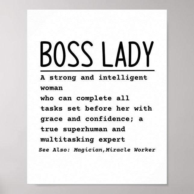 Boss Lady Poster (Vorne)