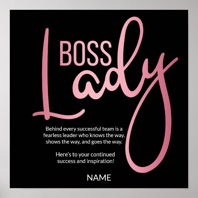 Boss Lady Poster (Vorne)
