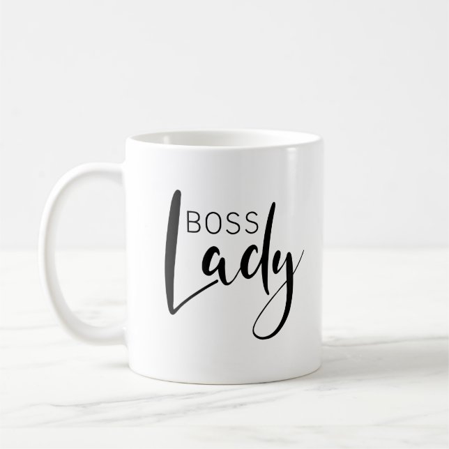 Boss Lady Propriétaire D'Entreprise Café Mug (Gauche)
