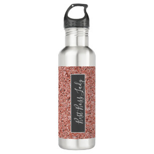 Boss Lady Rose Gold Glitzer Sparkasse Edelstahlflasche