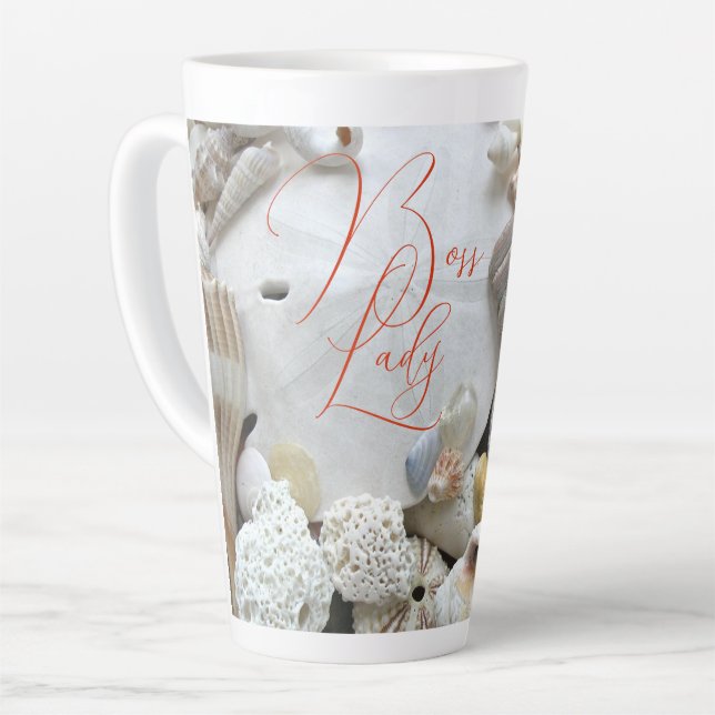Boss Lady Sand Dollar Seashells Milchtasse (Linke Ecke)