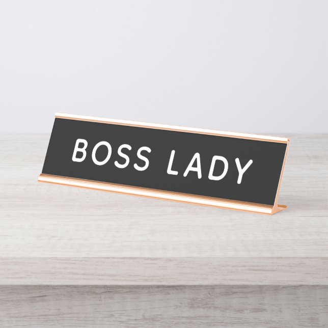 Boss Lady Schreibtischnamensplakette (Vorderseite )
